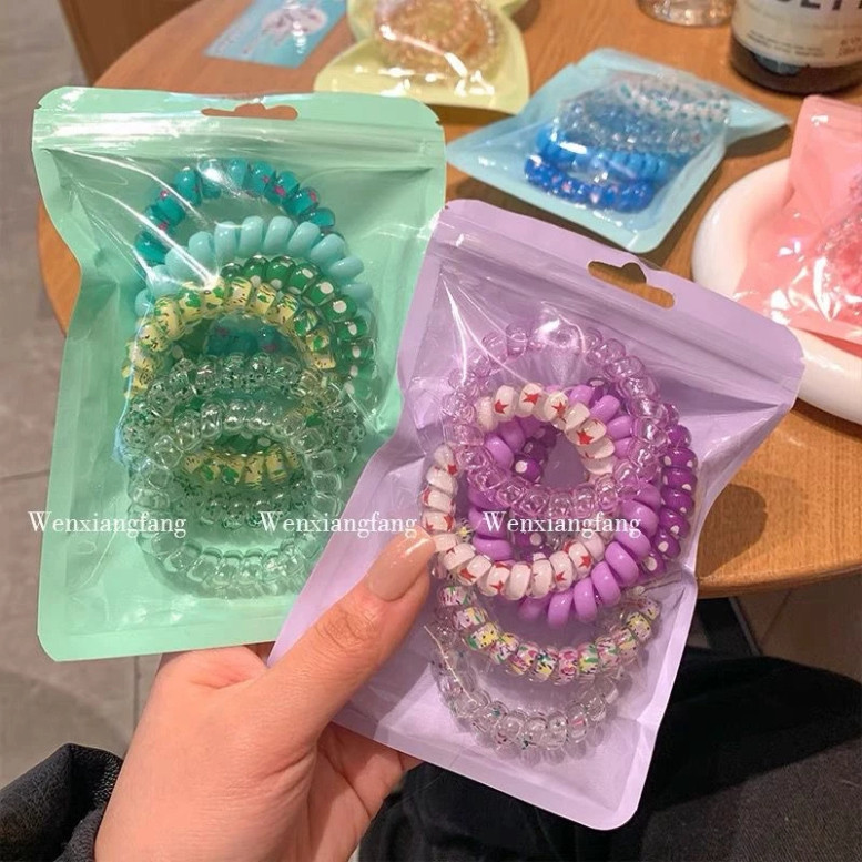 🌈Child✨Set 6 dây buộc tóc đuôi ngựa - Dây Buộc Tóc Cao Su Co Giãn Màu Sắc Gradient Dành Cho Nữ (Tuyển sỉ)