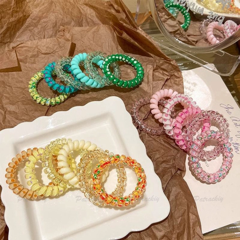 🌈Child✨Set 6 dây buộc tóc đuôi ngựa - Dây Buộc Tóc Cao Su Co Giãn Màu Sắc Gradient Dành Cho Nữ (Tuyển sỉ)