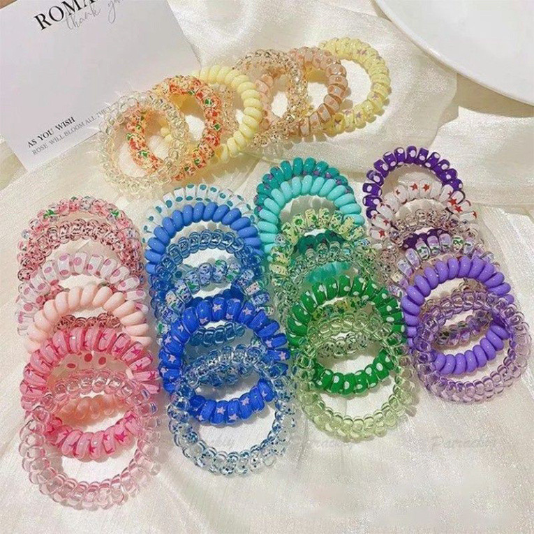 🌈Child✨Set 6 dây buộc tóc đuôi ngựa - Dây Buộc Tóc Cao Su Co Giãn Màu Sắc Gradient Dành Cho Nữ (Tuyển sỉ)