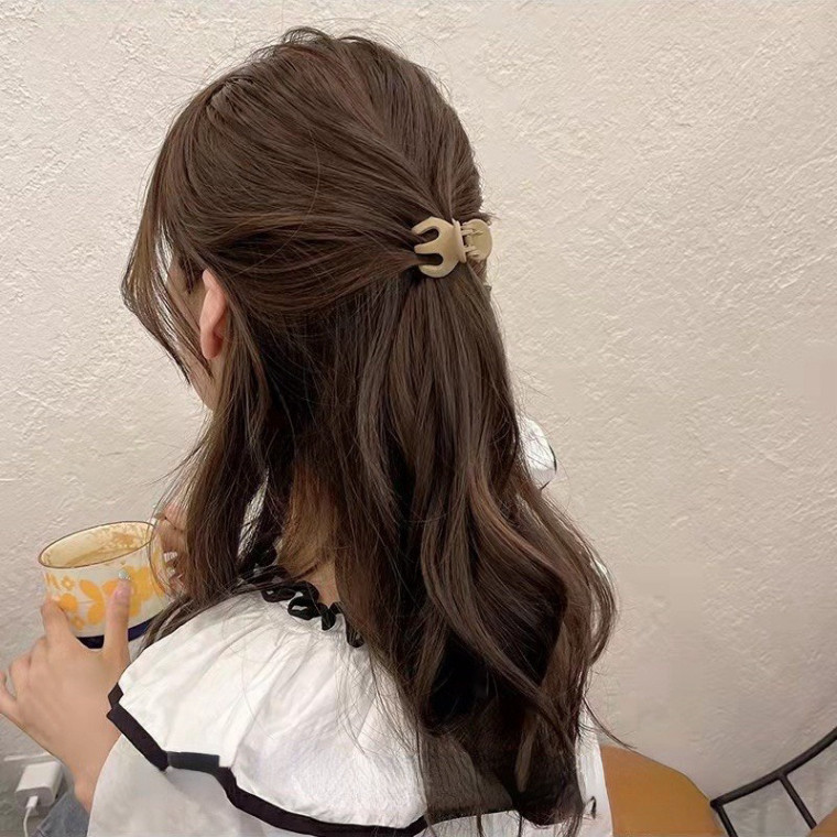 🌈Child✨Kẹp Đầu Bi Cố Định Tóc Đuôi Ngựa Cao; Chảo Lông Ngựa Phía Sau; Kẹp Cá Mập Đơn Giản Thời Trang Nữ