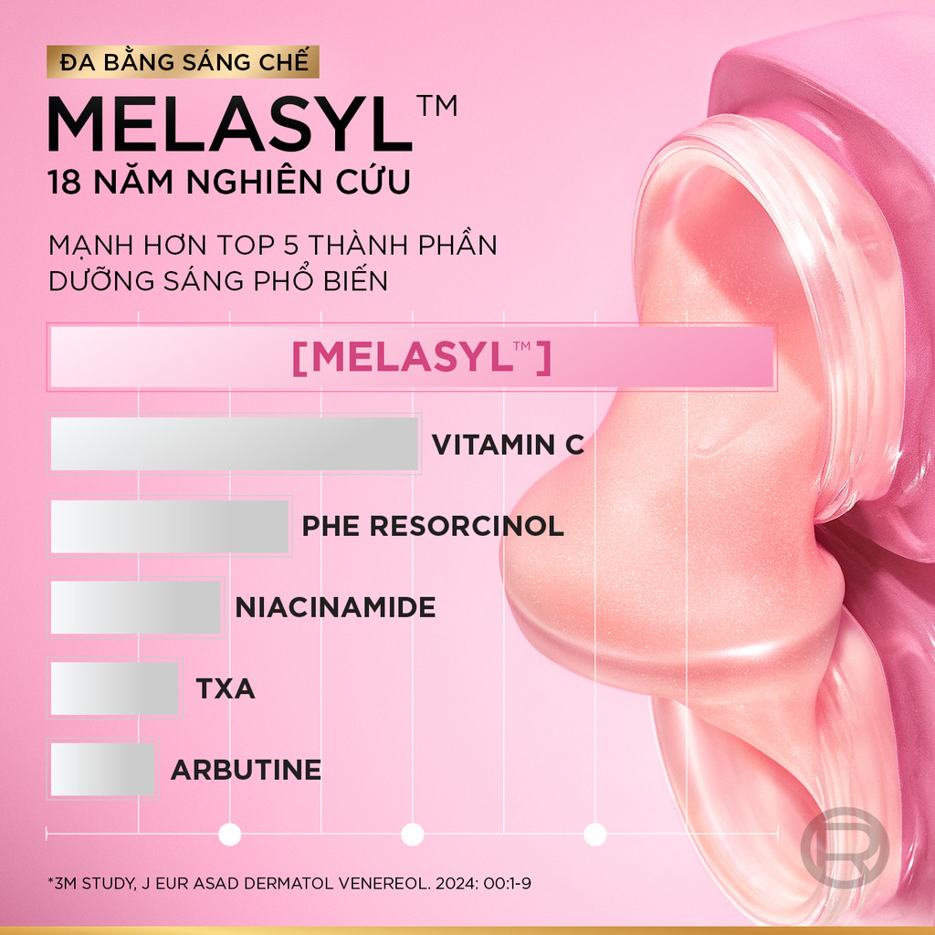 VB_ Bộ đôi serum & kem dưỡng sáng da đột phá Melasyl mờ thâm mụn, nám L'Oreal Paris Glycolic Bright 30ml, 50ml