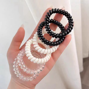 Dây Cột Tóc Đuôi Ngựa Co Giãn Màu Đen Thời Thượng Cho Nữ