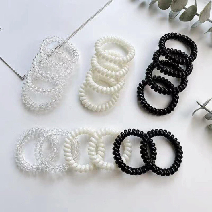 Dây Cột Tóc Đuôi Ngựa Co Giãn Màu Đen Thời Thượng Cho Nữ