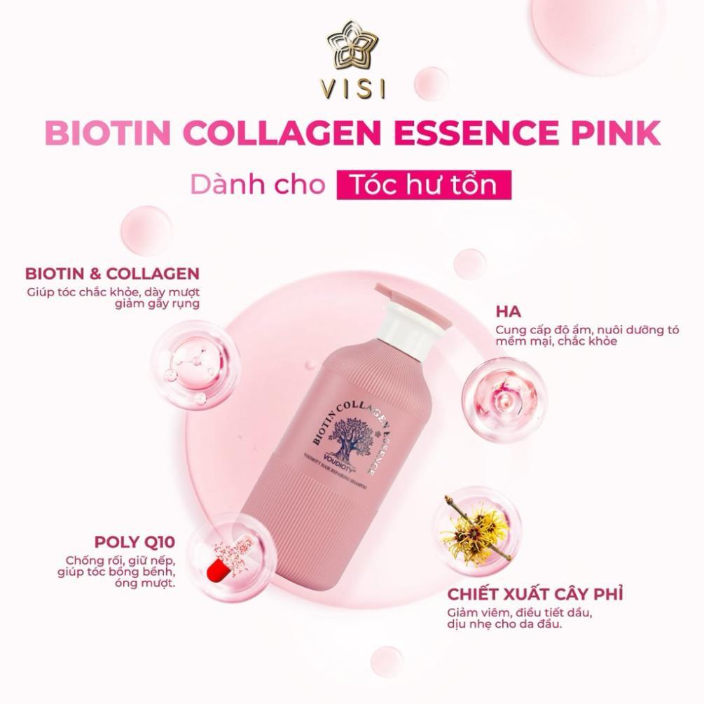 Cặp Dầu Gội Xả Biotin Essence Giảm rụng tóc, kiềm dầu, ngăn gàu, phục hồi hư tổn 500ml