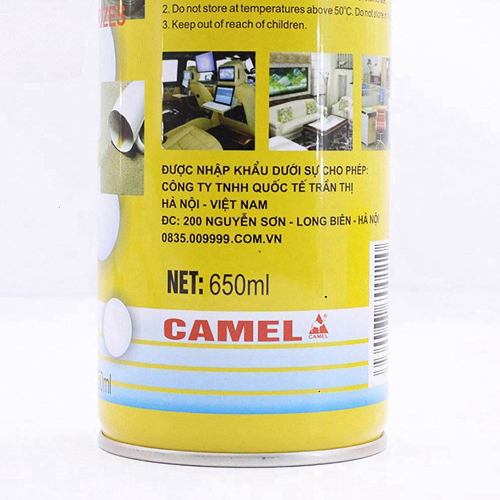 [Hỏa Tốc HCM] [Loại Tốt] Chai Xịt Bọt Vệ Sinh Đa Năng Ghế Da Nội Thất Ô Tô CAMEL 650ml