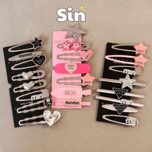 Set 7 kẹp tóc SIN kim loại Min Min đính đá cao cấp