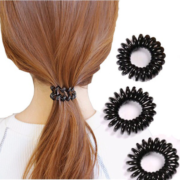 Set 5 Dây buộc tóc lò xo, chun lò xo nhiều màu bản lớn Sin Thiết kế sang trọng