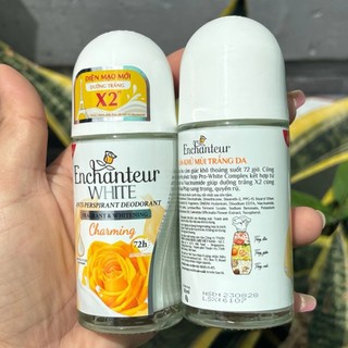 Combo 2 chai Lăn khử mùi trắng da Enchanteur Dưỡng Sáng Da 50ml( Màu Vàng)