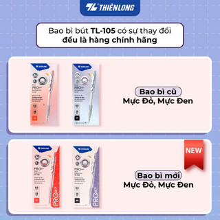 Bút bi Thiên Long TL-105 (Pro 027) – Ngòi 0.5mm, mực đều, thiết kế bấm tiện lợi