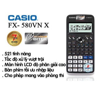 Máy tính Casio FX-580VN X 521 chức năng hỗ trợ học tập vượt trội được mang vào phòng thi