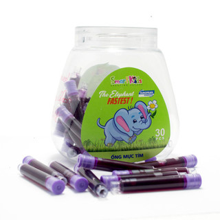 Hộp 30 ống mực Smartkids không tẩy – Dùng cho bút máy, mực đều, tiện lợi cho học sinh