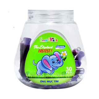 Hộp 30 ống mực Smartkids không tẩy – Dùng cho bút máy, mực đều, tiện lợi cho học sinh