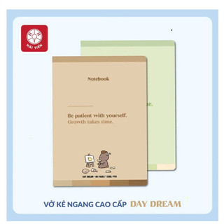 Vở kẻ ngang Day Dream 80/120/200 trang – Vở học sinh, bìa pastel cao cấp, notebook ghi chép