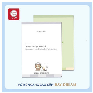 Vở kẻ ngang Day Dream 80/120/200 trang – Vở học sinh, bìa pastel cao cấp, notebook ghi chép