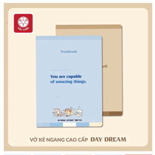 Vở kẻ ngang Day Dream 80/120/200 trang – Vở học sinh, bìa pastel cao cấp, notebook ghi chép