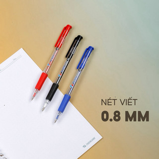 Combo 20/10 bút bi Thiên Long TL-025 ngòi 0.8mm – Bút bi nét to, tấm đệm mềm, viết êm tay