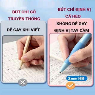Bút chì kim cá heo 2B 2.0mm – Viết êm, ngòi to chống gãy, phù hợp học sinh