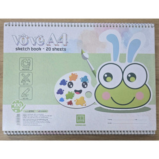 Vở vẽ A4 lò xo Hồng Hà Ếch Cốm 8155 – Giấy dày, bìa đẹp, sáng tạo mỗi ngày