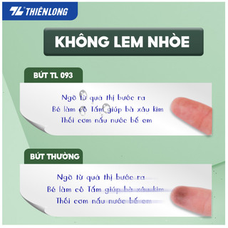 Combo 10/20 Bút bi Thiên Long TL-093 ngòi 0.6mm viết êm, nhẹ, có nắp đậy