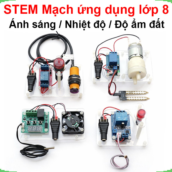 Bộ kit STEM cảm biến đa năng cho học sinh THCS (nhiệt độ, độ ẩm, ánh sáng, rung)