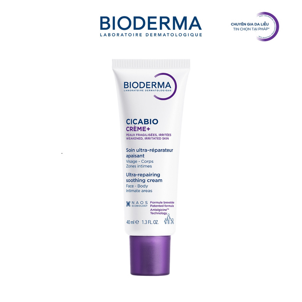 Kem phục hồi da tổn thương và ngăn ngừa sẹo Bioderma Cicabio Crème+ 40ml