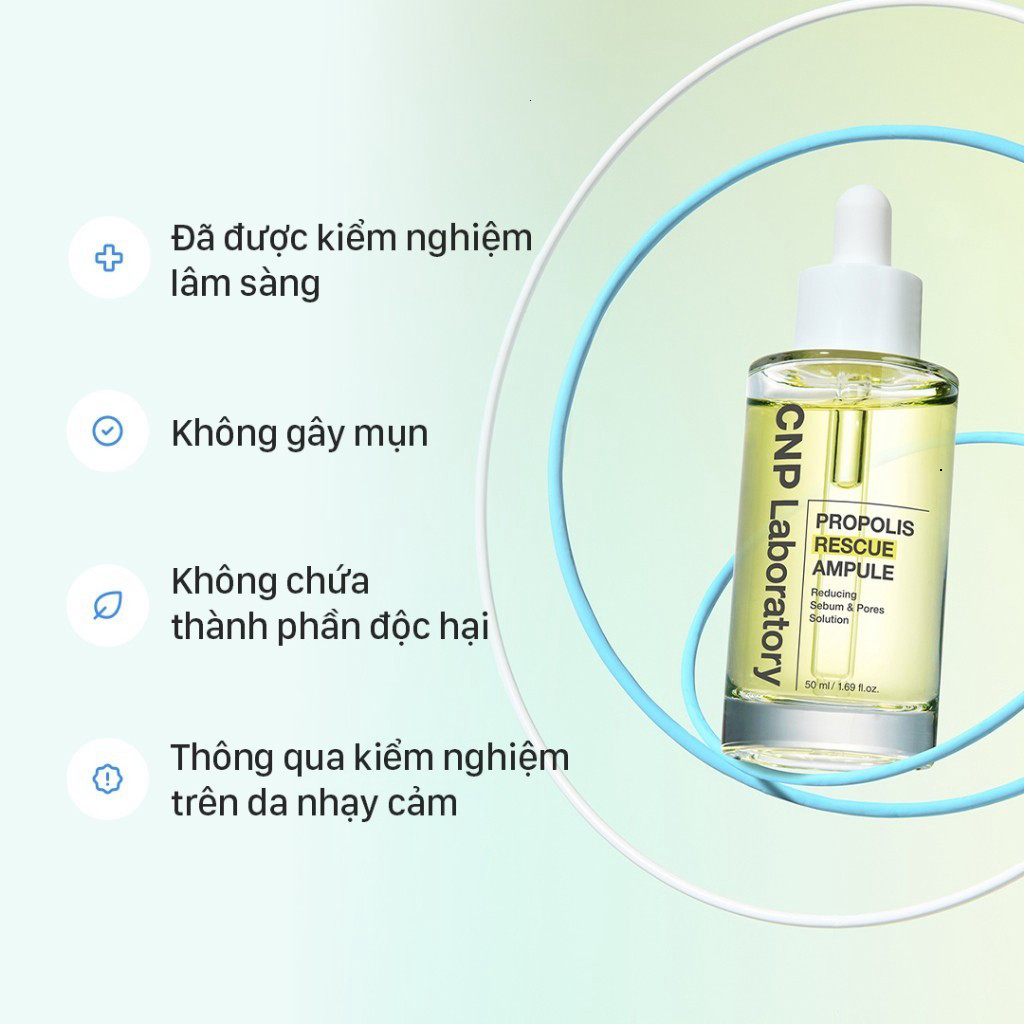 [CNP Laboratory Official] Tinh chất keo ong cho da dầu phục hồi làn da tẩy tế bào chết CNP Propolis Rescue Ampule 50ML