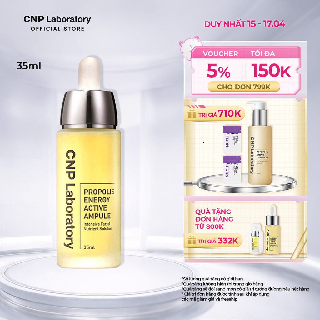 [CNP Laboratory Official] Tinh chất tái tạo phục hồi da chiết xuất keo ong CNP Propolis Energy Active Ampule 35ml