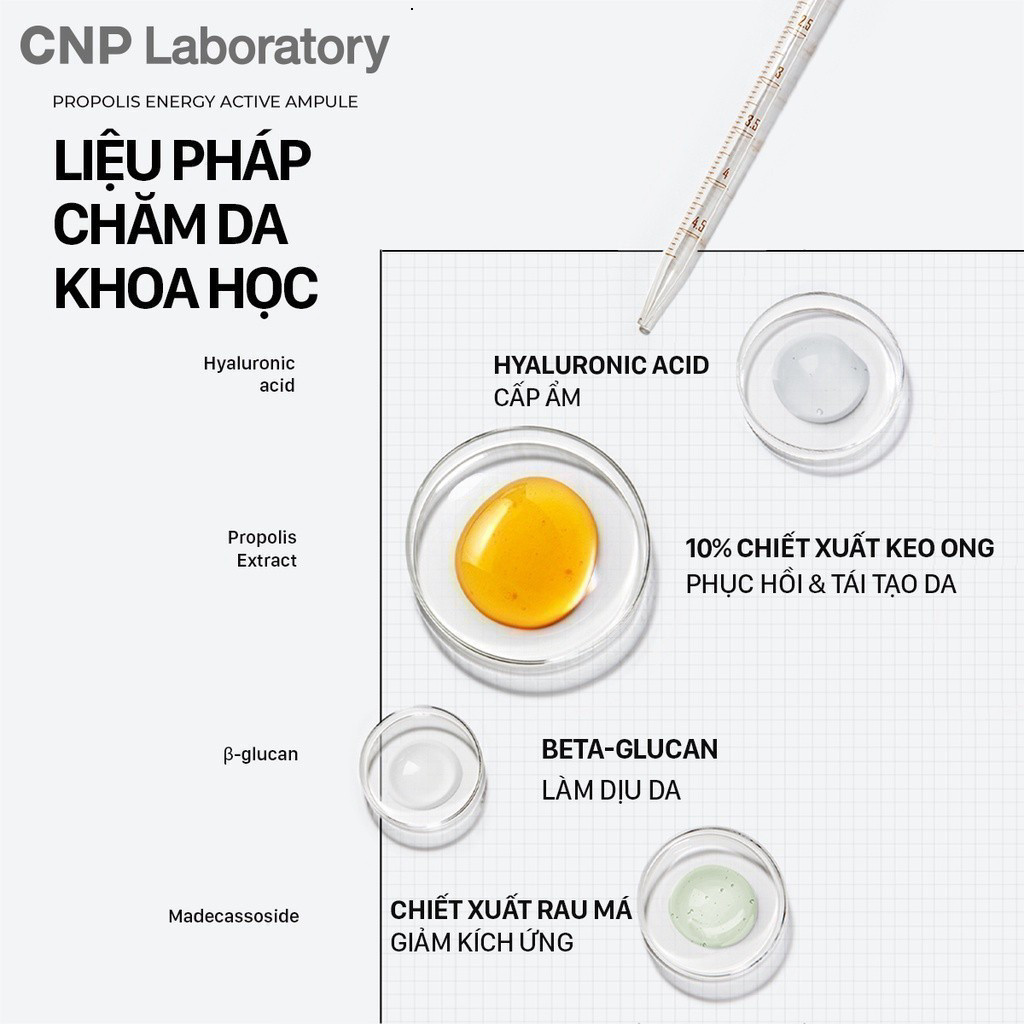 [CNP Laboratory Official] Tinh chất tái tạo phục hồi da chiết xuất keo ong CNP Propolis Energy Active Ampule 35ml
