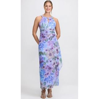 Đầm dự tiệc không tay hoa vnxk dư LAURA