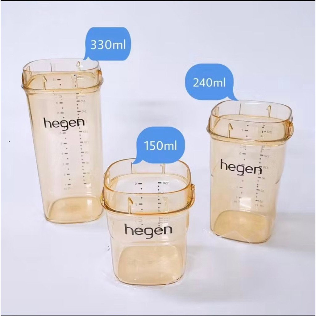 [Tách set - no box]Thân bình sữa 150ml/240ml/330ml | Bộ nắp và cổ bình | Nắp bình Hegen chính hãng mẹ chọn