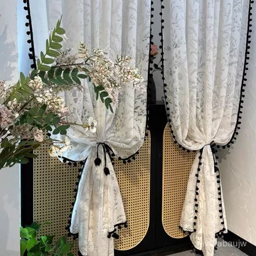 Rèm ngăn lối đi, rèm ren mỏng, rèm cửa tiệm làm đẹp, rèm mỏng thiết kế rỗng đẹp mắt, màu sắc ấm áp như ánh nắng, mang kh