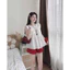 Set Nữ Áo Cánh Tiên In Tim Đỏ Kèm Quần Thời Trang Mặc Đi Chơi, Check-in Siêu Xinh Luna