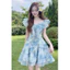 Đầm thời trang nữ mặc đi chơi chất tuyết mưa cổ sơ mi tay ngắn dáng dài maxi sang chảnh siêu xinh Shop Bơ St