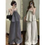 Set bộ 2 dây mix quần dài suông rộng chất chéo hàn mang phòng cách hàn quốc SHOPBOSTORE Luna