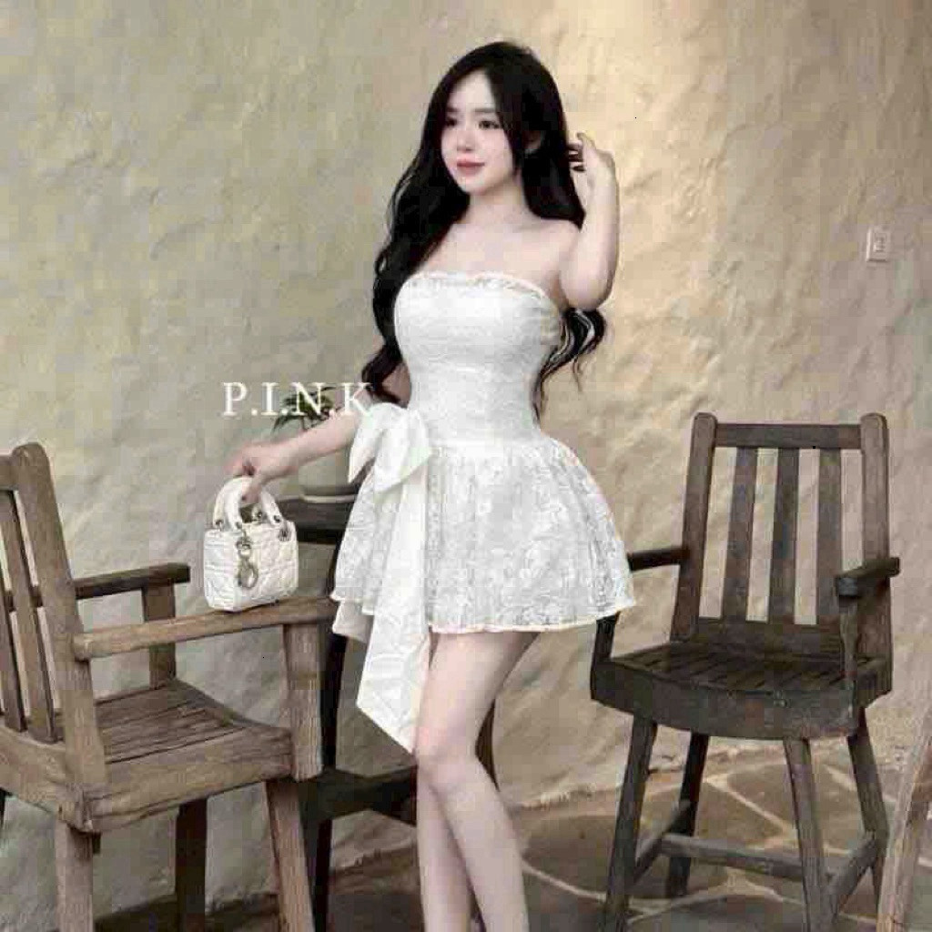 [Luna chọn] Đầm ren đính nơ SHOPBOSTORE Luna