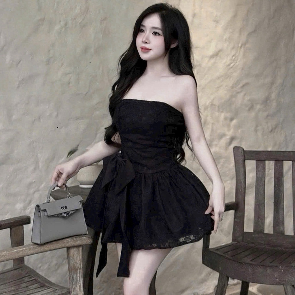 [Luna chọn] Đầm ren đính nơ SHOPBOSTORE Luna