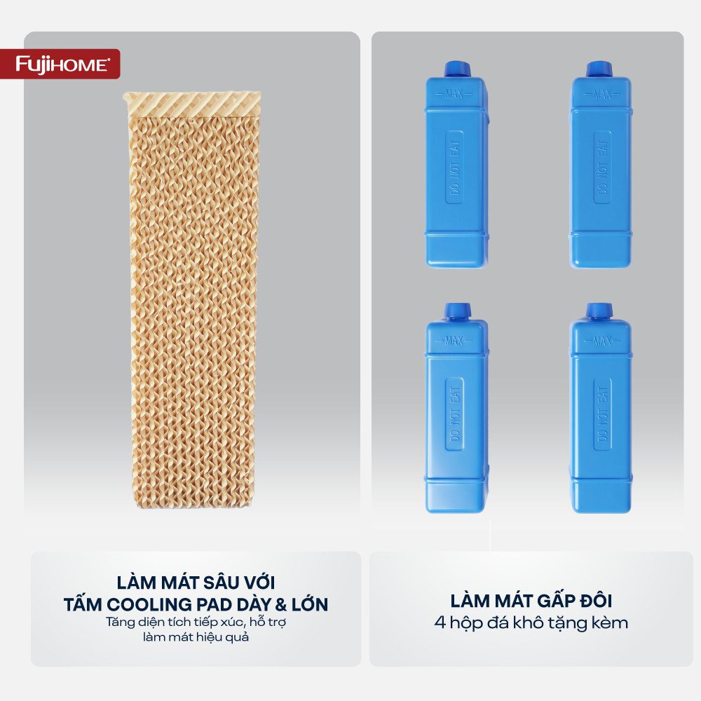Quạt hơi nước làm mát không khí Nhập Khẩu FUJIHOME AC-17N, quạt điều hòa tự đảo chiều công suất lớn