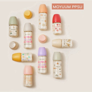 Bình Sữa Moyuum Hàn Quốc PPSU Chịu Nhiệt Van Khí Chống Sặc Giảm Đầy Hơi 170ml 270ml [ Tặng 1 Núm ]