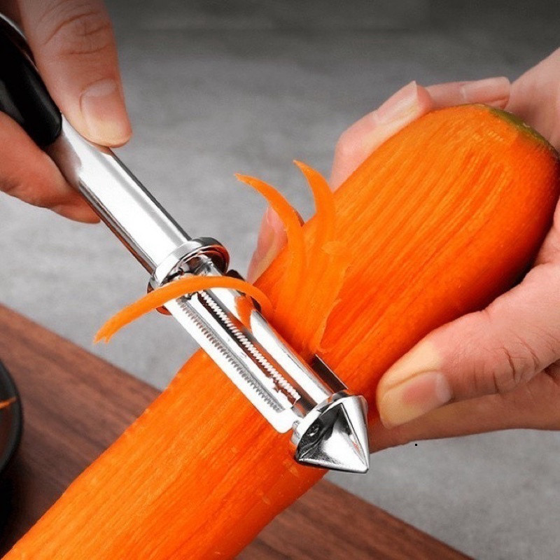 Dụng cụ nạo + bào sợi rau củ quả đa năng - gọt vỏ trái cây bằng inox