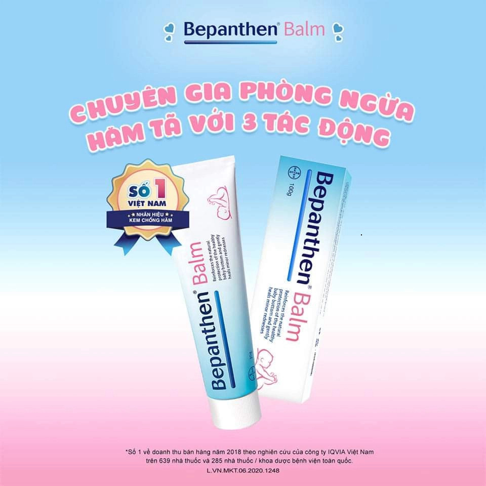 Kem Hăm Bepanthen Balm Lành Tính An Toàn Dưỡng Ẩm Cho Da Bé Tuýp 30g - Bibomart