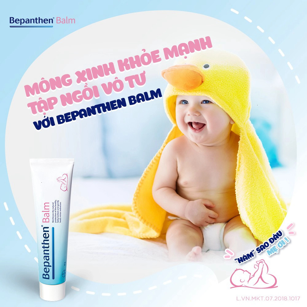 Kem Hăm Bepanthen Balm Lành Tính An Toàn Dưỡng Ẩm Cho Da Bé Tuýp 30g - Bibomart