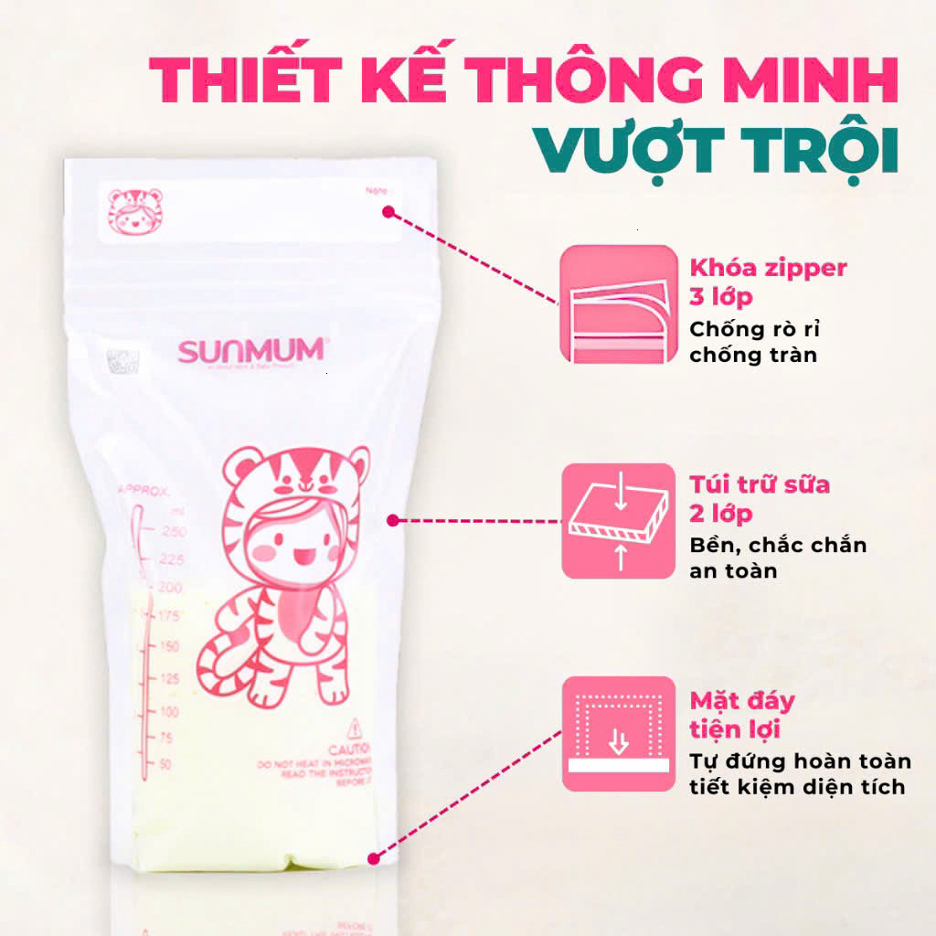 Combo túi trữ sữa Sunmum 250ml