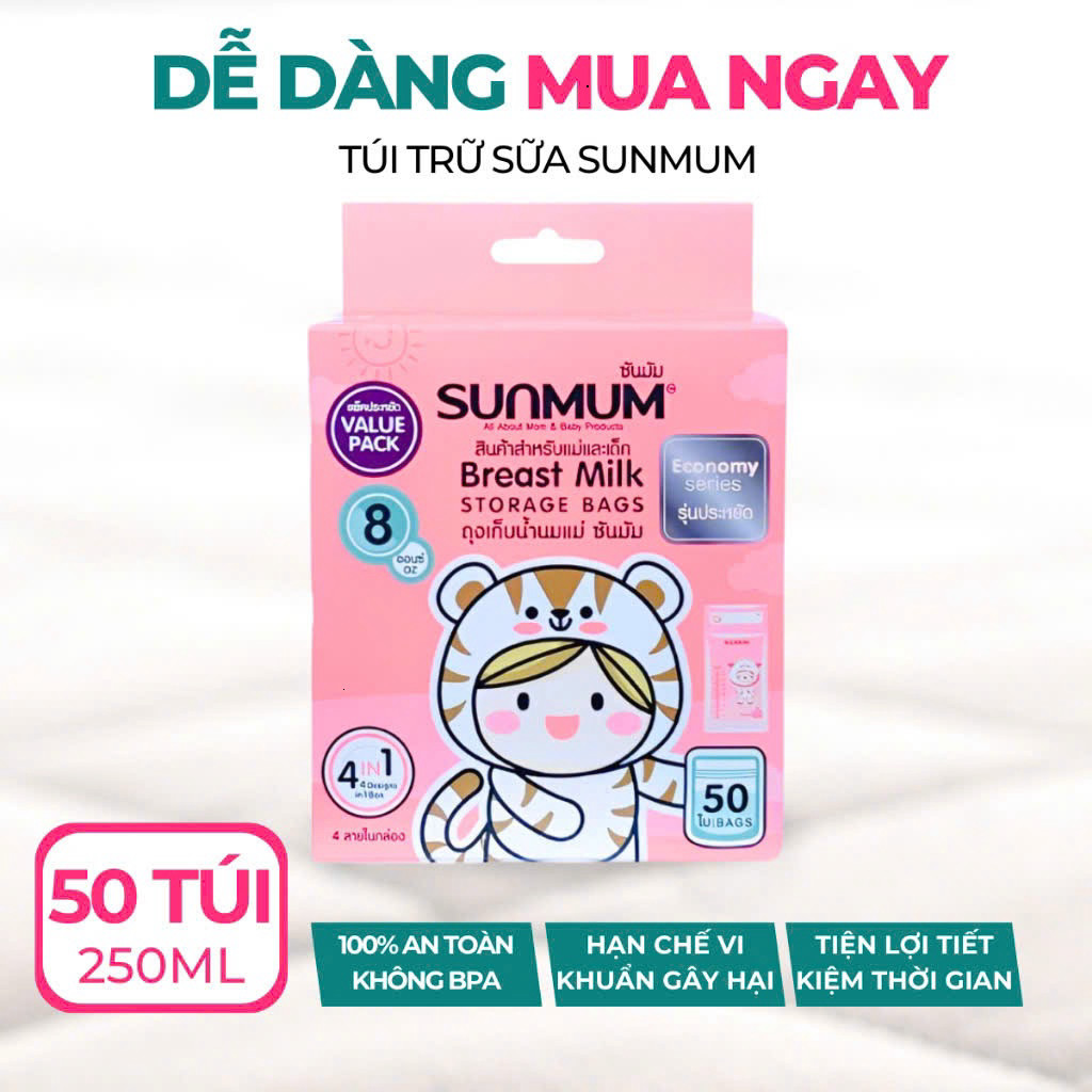 Combo túi trữ sữa Sunmum 250ml