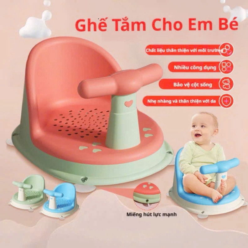 Ghế Tắm Đáng Yêu Cho Bé Ghế Tập Ngồi An Toàn Ghế Trẻ Em Chống Trượt Đa Năng Tiện Lợi dễ sử dụng
