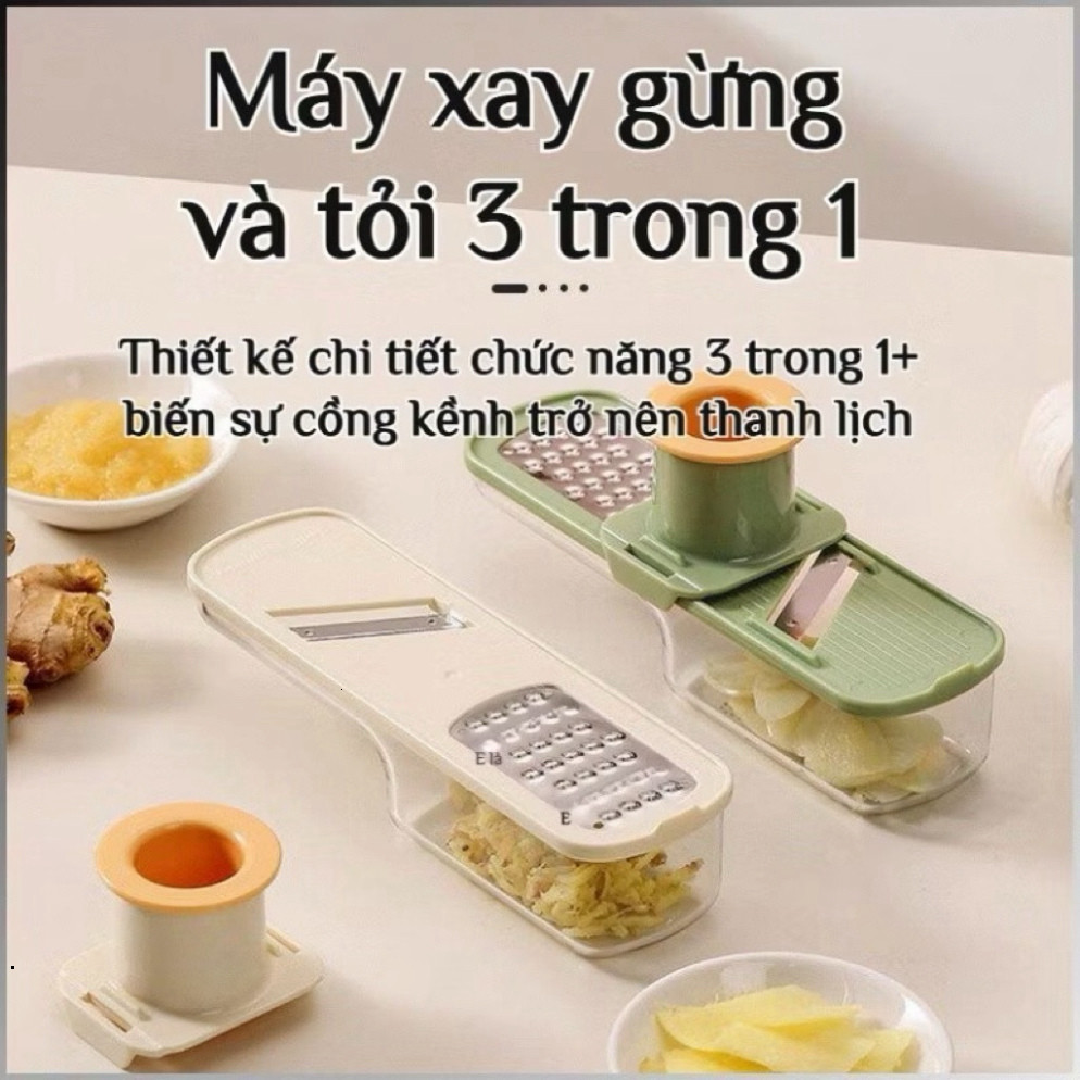 Máy xay nghiền tỏi gừng đa năng ép tỏi, bào sợi, thái lát siêu tốc an toàn tuyệt đối dễ về sinh hq ntt95
