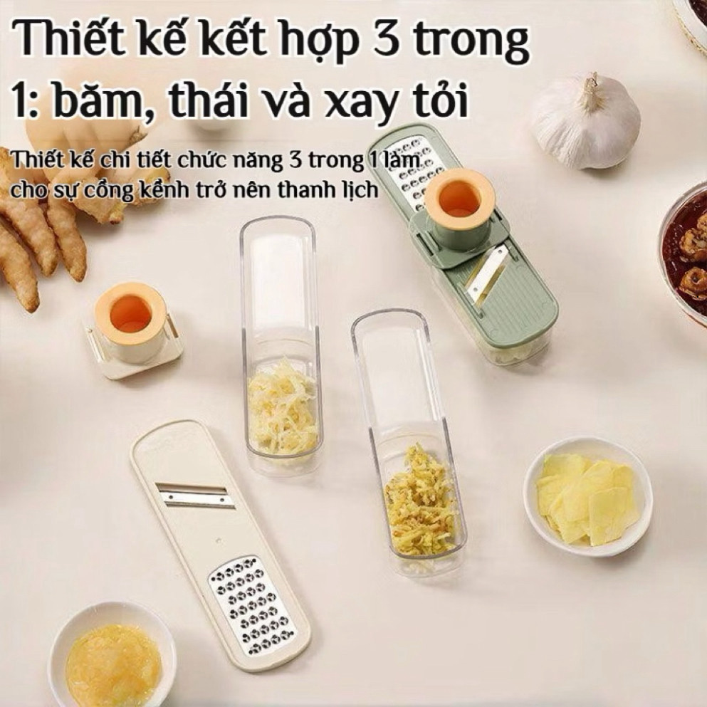 Máy xay nghiền tỏi gừng đa năng ép tỏi, bào sợi, thái lát siêu tốc an toàn tuyệt đối dễ về sinh hq ntt95
