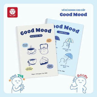Vở Haplus Good Mood 80 trang – Giấy 70gsm mịn đẹp, viết êm, ghi chép mỗi ngày