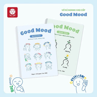 Vở Haplus Good Mood 80 trang – Giấy 70gsm mịn đẹp, viết êm, ghi chép mỗi ngày
