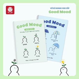 Vở Haplus Good Mood 80 trang – Giấy 70gsm mịn đẹp, viết êm, ghi chép mỗi ngày