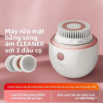 Máy rửa mặt điện, thiết bị làm sạch da mặt, có thể sạc lại, phù hợp cho học sinh, làm sạch sâu lỗ chân lông, máy rửa mặt